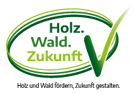 Siegel: Holz und Wald fördern, Zukunft gestalten.